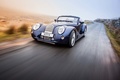 Morgan Aero 8 MY2015 bleu 3/4 avant gauche travelling