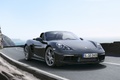 Porsche 718 Boxster - Gris - 3/4 avant droit dynamique