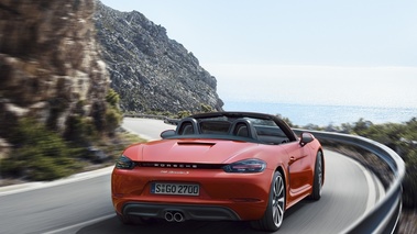 Porsche 718 Boxster S - Rouge - 3/4 arrière droit