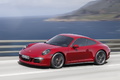 Porsche 911 Carrera GTS - rouge - 3/4 avant gauche dynamique