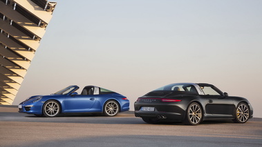 Porsche 911 Targa 4S noire & Targa 4 bleue