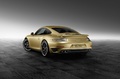 Porsche 911 Turbo Porsche Exclusive - Lime Gold Metallic - 3/4 arrière gauche
