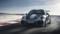 Porsche 991 GT2 RS gris 3/4 avant gauche travelling