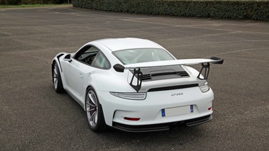 Porsche 991 GT3 RS blanc 3/4 arrière gauche 2