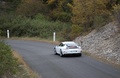 Porsche 991 GT3 RS blanc 3/4 arrière gauche vue de haut