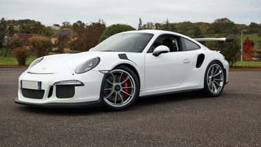 Porsche 991 GT3 RS blanc 3/4 avant gauche 2