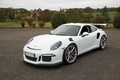 Porsche 991 GT3 RS blanc 3/4 avant gauche