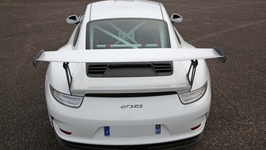 Porsche 991 GT3 RS blanc face arrière 2