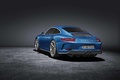 Porsche 991 GT3 Touring Package bleu 3/4 arrière gauche