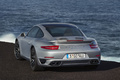 Porsche 991 Turbo S gris 3/4 arrière gauche