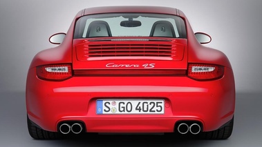 Porsche 997 Carrera 4S MkII rouge face arrière