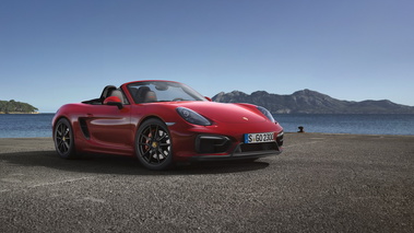 Porsche Boxster GTS - rouge - 3/4 avant droit