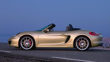 Porsche Boxster S 981 jaune profil