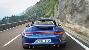 Porsche Carrera 4 Cabrio - bleu - face arrière 2