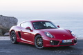 Porsche Cayman S II rouge 3/4 avant droit