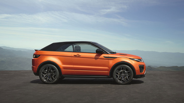 Range Rover Evoque cabriolet - Orange - Profil gauche, fermé