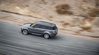 Range Rover Sport 2013 - anthracite - 3/4 arrière gauche, vue de haut