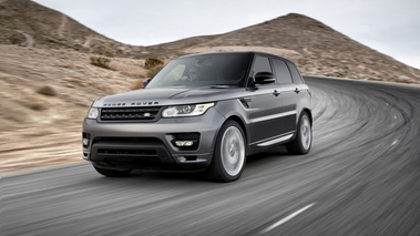 Range Rover Sport 2013 - anthracite - 3/4 avant gauche, dynamique