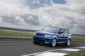 Range Rover Sport SVR bleu 3/4 avant gauche travelling penché