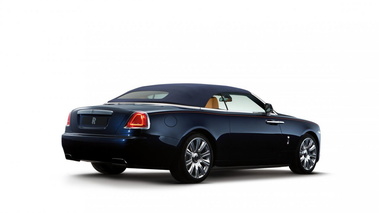 Rolls-Royce Dawn - Bleue - 3/4 arrière droit fermé
