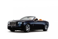 Rolls-Royce Dawn - Bleue - 3/4 avant gauche