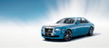 Rolls-Royce Ghost Alpine Centenary Tour - Bleue - 3/4 avant gauche