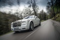 Rolls Royce Phantom Coupe MkII blanc 3/4 avant gauche travelling penché