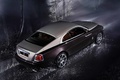 Rolls Royce Wraith marron/beige 3/4 arrière droit vue de haut