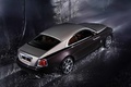 Rolls Royce Wraith marron/beige 3/4 arrière droit vue de haut