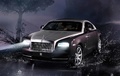 Rolls Royce Wraith marron/beige 3/4 avant gauche