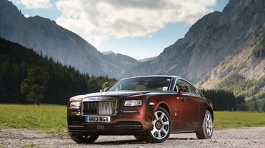 Rolls Royce Wraith marron/noir 3/4 avant gauche