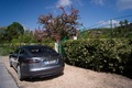 Tesla Model S P85+ anthracite 3/4 arrière gauche