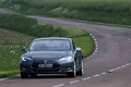 Tesla Model S P85+ anthracite 3/4 avant gauche