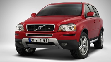 Volvo XC90 V8 rouge 3/4 avant gauche