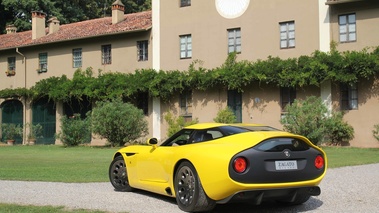 Alfa Romeo TZ3 Stradale jaune 3/4 arrière gauche