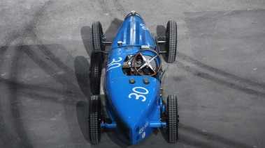 Vente Bonhams - Bugatti Type 54 Grand Prix bleu face arrière vue de haut