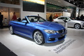 BMW Série 4 Cabrio - bleue - 3/4 avant droit