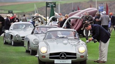 Mercedes 300 SL, grise action face