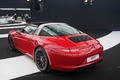 Porsche 991 Targa 4 GTS rouge 3/4 arrière gauche