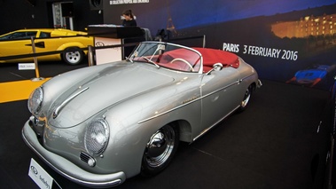 Festival Automobile International de Paris 2016 - Porsche 356 Speedster gris 3/4 avant gauche