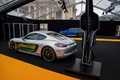 Festival Automobile International de Paris 2016 - Porsche Cayman E-Volution 3/4 arrière gauche