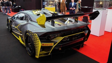 Festival Automobile International de Paris 2018 - Lamborghini Huracan Super Trofeo Evo anthracite mate 3/4 arrière gauche