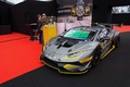 Festival Automobile International de Paris 2018 - Lamborghini Huracan Super Trofeo Evo anthracite mate 3/4 avant gauche