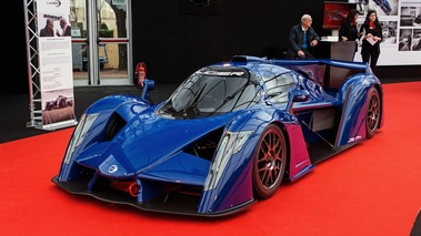 Festival Automobile International de Paris 2018 - Ligier JS P4 bleu 3/4 avant gauche