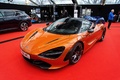 Festival Automobile International de Paris 2018 - McLaren 720S orange 3/4 avant gauche