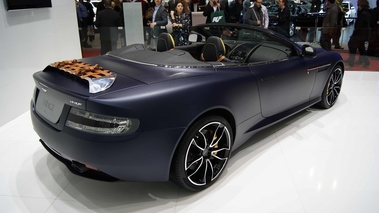 Salon de Genève 2012 - Aston Martin Virage Volante Q bleu mate 3/4 arrière droit