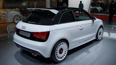 Salon de Genève 2012 - Audi A1 Quattro blanc 3/4 arrière droit