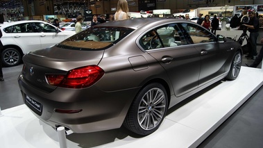 Salon de Genève 2012 - BMW Série 6 Gran Coupé marron satiné 3/4 arrière droit