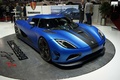 Salon de Genève 2012 - Koenigsegg Agera R bleu mate 3/4 avant droit