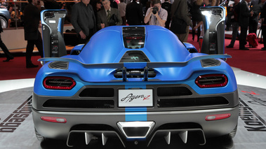 Salon de Genève 2012 - Koenigsegg Agera R bleu mate face arrière